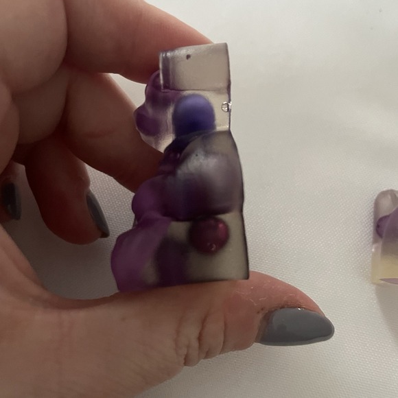 2 Chill Pill Resin Art Purple Sculpture Mini  Bears Unique - Picture 5 of 8